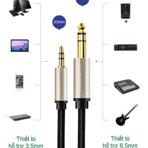 Cáp âm thanh 3.5mm ra 6.35mm UGREEN AV127 - Truyền tải âm thanh Hifi chất lượng cao - Đầu nối mạ vàng, vỏ bện chống rối 14 Cáp âm thanh 3.5mm ra 6.35mm UGREEN AV127 - Truyền tải âm thanh Hifi chất lượng cao - Đầu nối mạ vàng, vỏ bện chống rối