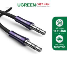 Cáp âm thanh 3.5mm UGREEN AV171 - Đầu mạ bạc chống ăn mòn , truyền tải tín hiệu ổn định - Dây bện mềm mại tăng tuổi thọ sử dụng