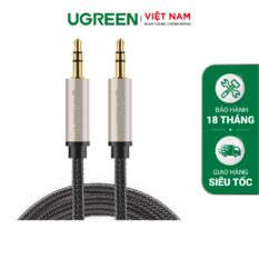 Cáp âm thanh Aux UGREEN AV125 - Kết nối mạ vàng, lõi đồng nguyên chất truyền tải âm thanh chất lượng cao