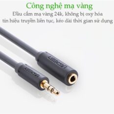 Cáp âm thanh kéo dài hai đầu chuẩn 3.5mm 1 đầu đực 1 đầu cái dài 1M UGREEN AV124.