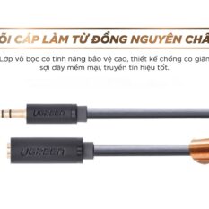 Cáp âm thanh kéo dài hai đầu chuẩn 3.5mm 1 đầu đực 1 đầu cái UGREEN AV124