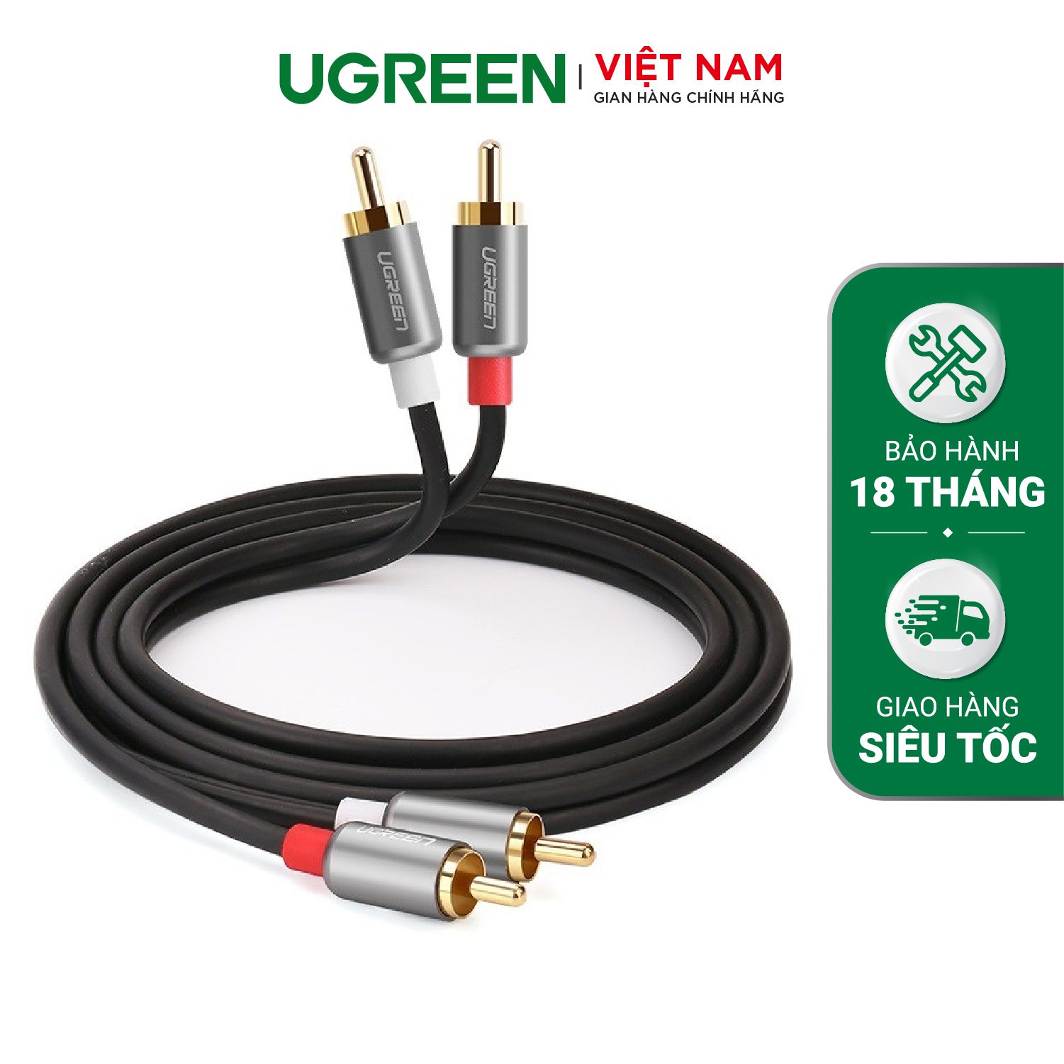 Cáp Audio 2 đầu RCA dài 0.5-5m UGREEN AV104 – Ugreen Việt Nam