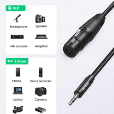 Cáp Audio 3.5mm sang Canon Female (XLR) UGREEN AV182