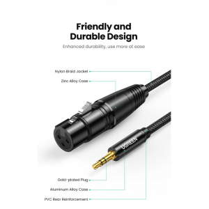 Cáp Audio 3.5mm sang Canon Female (XLR) UGREEN AV182 15 Cáp Audio 3.5mm sang Canon Female (XLR) UGREEN AV182