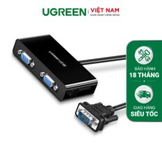 Cáp chia VGA 1 ra 2 UGREEN 20918 - Độ phân giải Full HD- Chất liệu nhựa PVC cao cấp - Khoảng cách truyền lên đến 25m