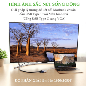 Bộ Chuyển Đổi USB Type C sang VGA, LAN và USB UGREEN 30439