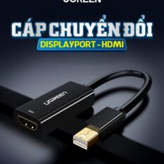 Cáp chuyển đổi Mini DisplayPort đực sang HDMI cái hỗ trợ 1080P dài 18cm UGREEN MD112.