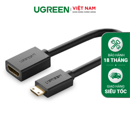 Cáp chuyển đổi mini HDMI đực sang HDMI cái dài 25CM UGREEN 20137