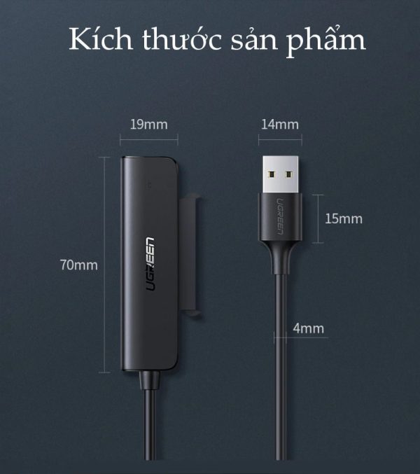 Cáp chuyển đổi Type C - Đẩy mạnh tiềm năng hoạt động của thiết bị 39 cap-chuyen-doi-usb-30-usb-type-c-sang-sata-715-cho-o-cung-ngoai-ssd-hdd-25-inch-dai-50cm-ugreen-cm321-16.jpg