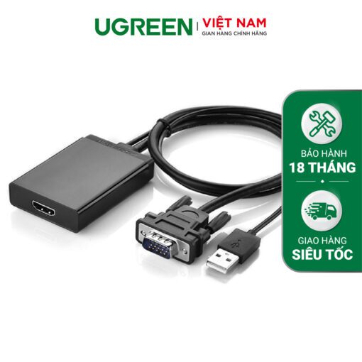 Cáp chuyển đổi VGA ra HDMI UGREEN MM106 40213