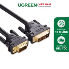 Cáp chuyển DVI-I (24+5) sang cổng VGA dài từ 1-5m UGREEN DV102