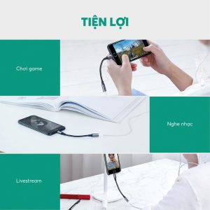 Cáp chuyển Lightning sang 3.5mm UGREEN US211 11 Cáp chuyển Lightning sang 3.5mm Audio UGREEN US211 Hỗ trợ chuẩn MFi - Kết nối tai nghe 3.5mm cho iPhone 11 Pro Max / iPhone Xs Max, …