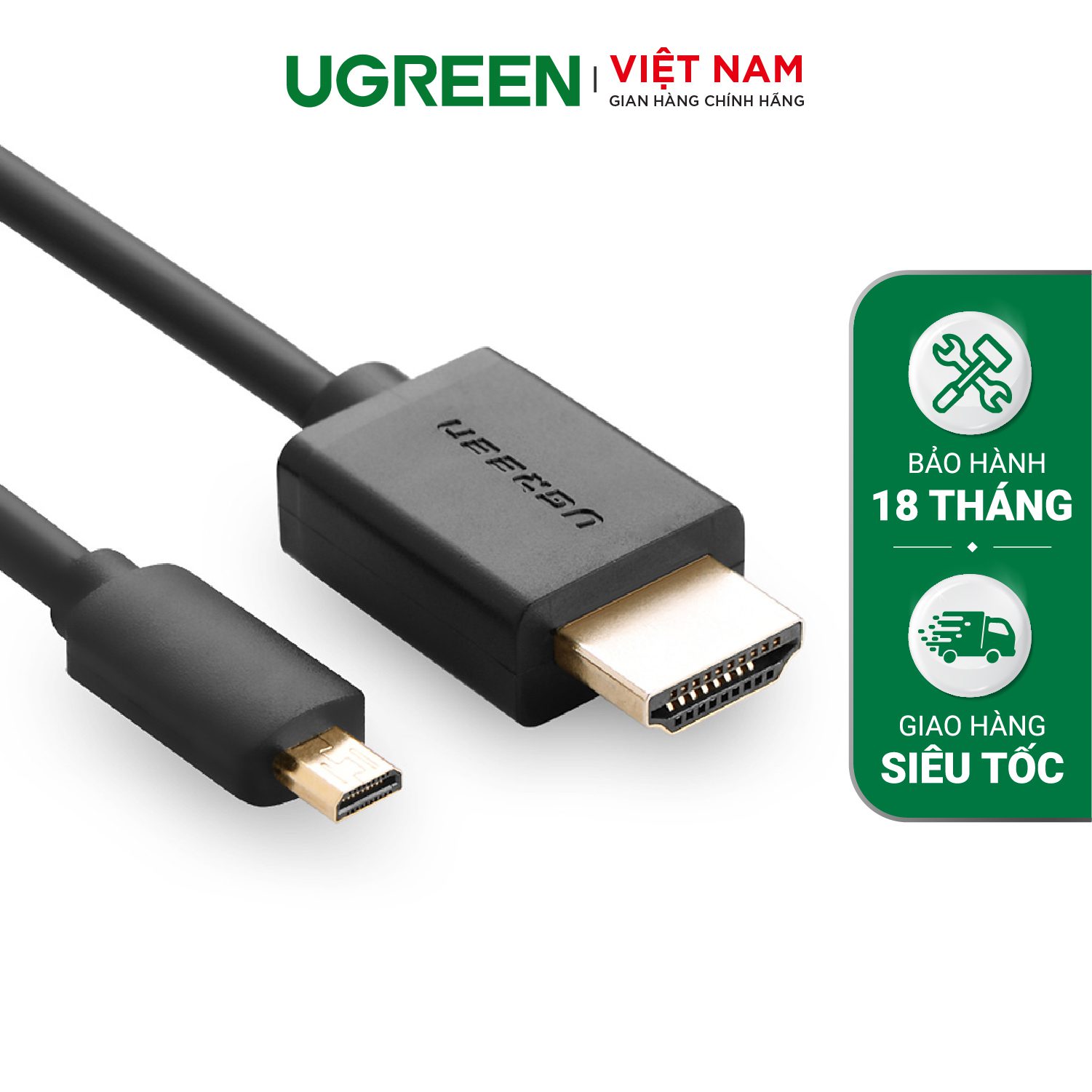 Cáp chuyển Micro HDMI Type D sang HDMI Type A Dài 1-3M UGREEN HD127 – Ugreen Việt Nam
