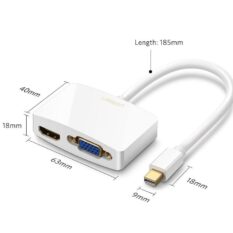 Bộ chuyển mini DP sang HDMI và VGA UGREEN MD108