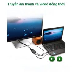 Cáp chuyển Mini HDMI sang VGA + Audio 3.5mm UGREEN MM112 - Hỗ trợ phân giải 1920*1080@60Hz - Bảo hành 18 tháng