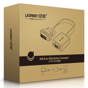 Cáp chuyển tín hiệu DVI-D (24+1) sang VGA ACTIVE (15 pin) dài 20CM UGREEN 40259 (màu đen) 9 Cáp chuyển tín hiệu DVI-D (24+1) sang VGA ACTIVE (15 pin) dài 20CM UGREEN 40259 (màu đen)