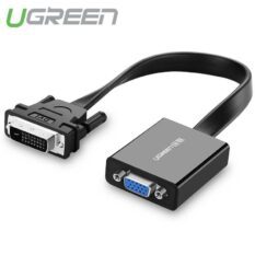 Cáp chuyển tín hiệu DVI-D (24+1) sang VGA ACTIVE (15 pin) dài 20CM UGREEN 40259 (màu đen)