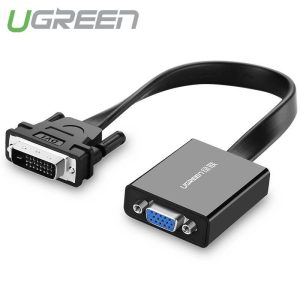 Cáp chuyển tín hiệu DVI-D (24+1) sang VGA ACTIVE (15 pin) dài 20CM UGREEN 40259 (màu đen) 10 Cáp chuyển tín hiệu DVI-D (24+1) sang VGA ACTIVE (15 pin) dài 20CM UGREEN 40259 (màu đen)