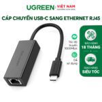 Cáp chuyển Type C sang đầu mạng UGREEN US236 Đầu mạng Ethernet RJ45 Gigabit tốc độ mạng 1000 Mbps, khả năng tương thích rộng