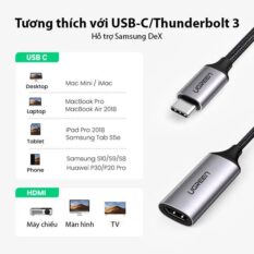 Cáp chuyển Type C sang HDMI UGREEN 70444 Độ phân giải 4K@60Hz