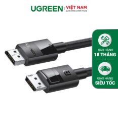 Cáp DisplayPort 1.4 UGREEN DP114 - Hỗ trợ độ phân giải 8K 60HZ , tốc độ truyền 32.4Gbps - Vỏ bện nylon chắc chắn chống rối