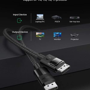 Cáp DisplayPort 1.4 UGREEN DP114 - Hỗ trợ độ phân giải 8K 60HZ , tốc độ truyền 32.4Gbps - Vỏ bện nylon chắc chắn chống rối 11 Cáp DisplayPort 1.4 UGREEN DP114 - Hỗ trợ độ phân giải 8K 60HZ , tốc độ truyền 32.4Gbps - Vỏ bện nylon chắc chắn chống rối