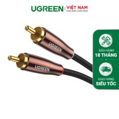 Cáp đồng trục âm thanh kỹ thuật số Coaxial HiFi 5.1 SPDIF RCA sang RCA UGREEN AV155 độ dài 1-2m