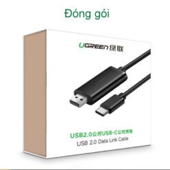 Cáp dữ liệu USB 2.0 sang Type C UGREEN US318 - Tích hợp chipset được đặt ở đầu cắm - Lõi đồng nguyên chất, vỏ bọc PVC