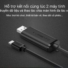 Cáp dữ liệu USB 2.0 sang Type C UGREEN US318 - Tích hợp chipset được đặt ở đầu cắm - Lõi đồng nguyên chất, vỏ bọc PVC