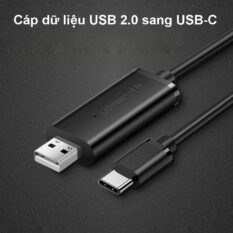 Cáp dữ liệu USB 2.0 sang Type C UGREEN US318 - Tích hợp chipset được đặt ở đầu cắm - Lõi đồng nguyên chất, vỏ bọc PVC