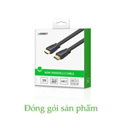 Cáp HDMI 2.0 UGREEN ED015 Hỗ trợ độ phân giải 4Kx2K 3D Full HD1080 dạng dây dẹt
