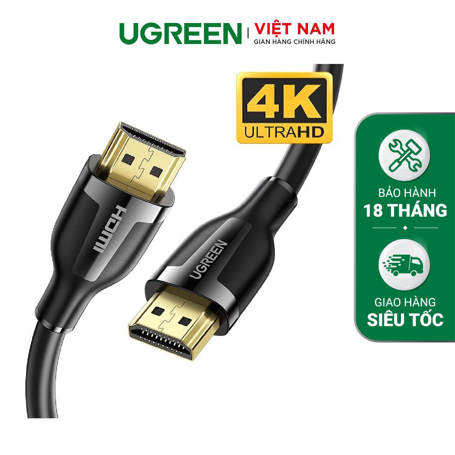 Cáp HDMI 2.0 UGREEN ED030 - Độ phân giải 4K@60Hz hỗ trợ ARC - Dài 1-2m – Ugreen Việt Nam