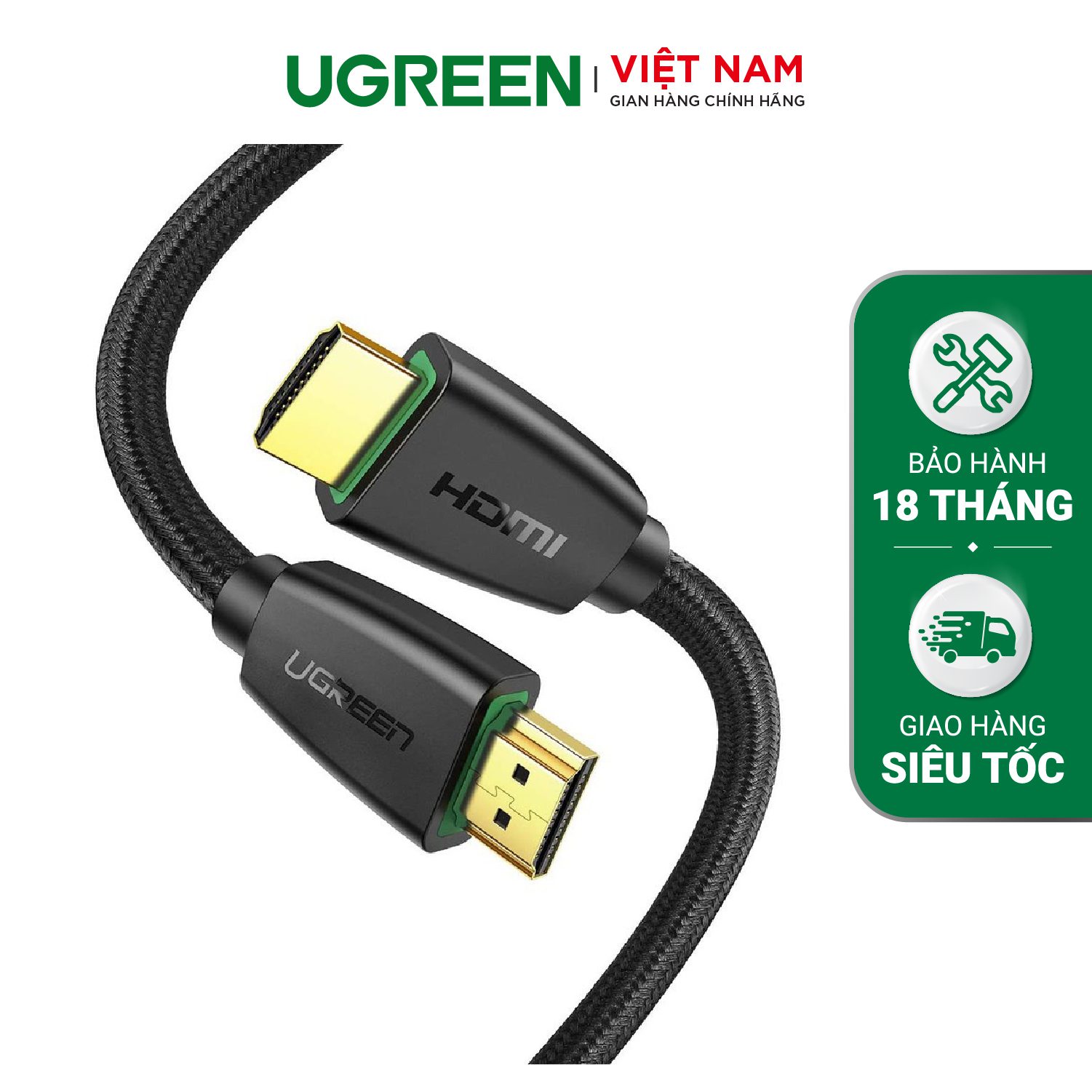 Cáp HDMI 2.0 UGREEN HD118 Hỗ trợ 3D – Ugreen Việt Nam