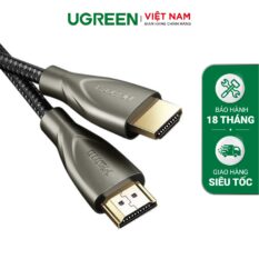 Cáp HDMI 2.0 UGREEN HD131 Dây Carbon chuẩn 4K/60Hz dài từ 1-5m UGREEN HD131