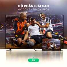 Cáp HDMI 2.0 UGREEN HD136 - Hỗ trợ phân giải 4K@60Hz, âm thanh HD Dolby Digital 7.1- Đầu tiếp xúc mạ Niken, lõi đồng nguyên chất