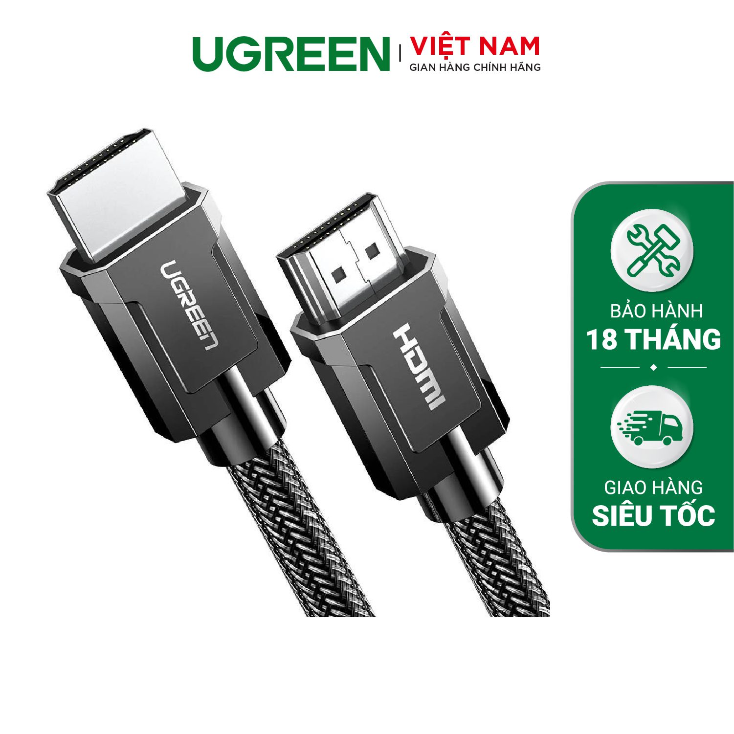Cáp HDMI 2.1 UGREEN HD135 Hỗ trợ phân giải 8K/60Hz - Truyền tải tín hiệu không suy hao, Vỏ hợp kim chống nhiễu tốt – Ugreen Việt Nam