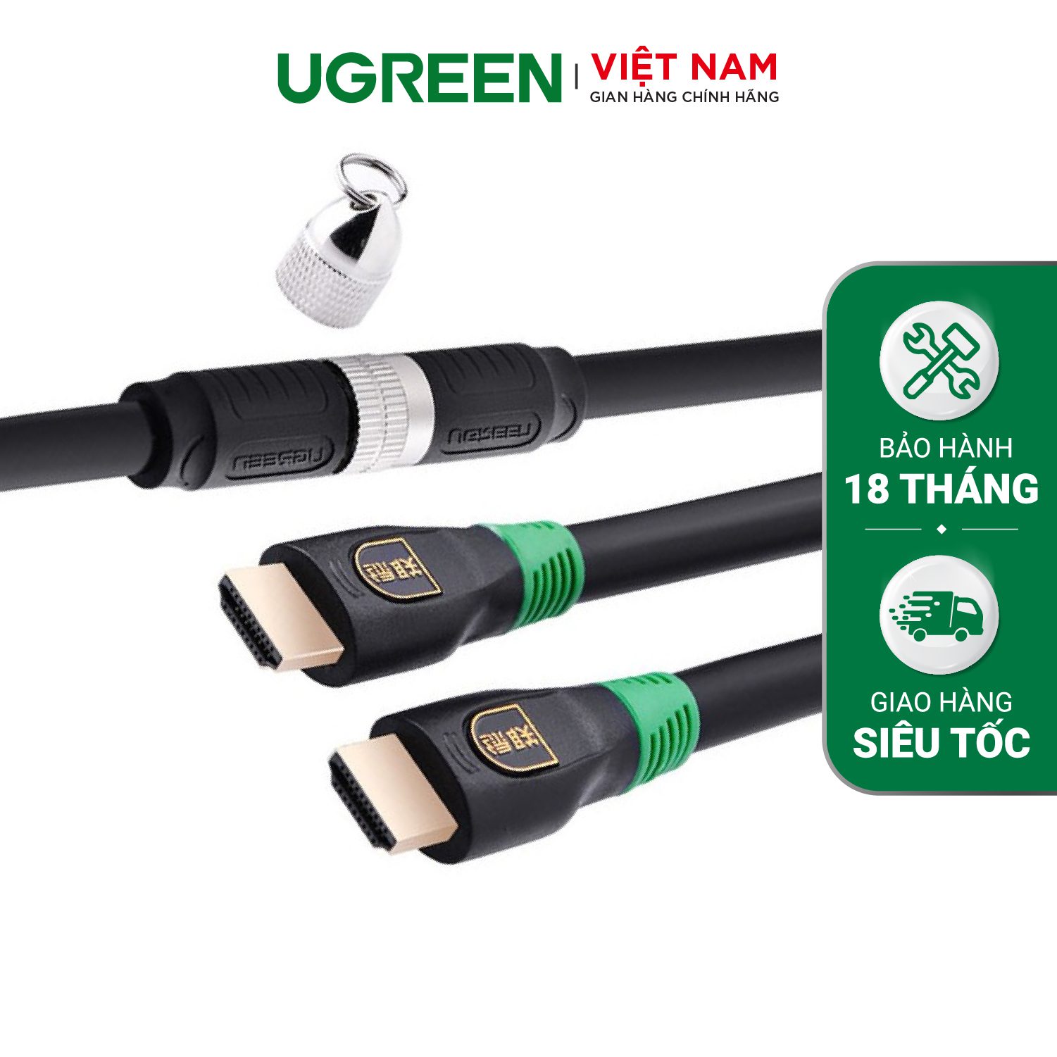 Cáp HDMI sang DIN 19P UGREEN HD125 - Giao diện USB 2.0 tốc độ truyền tải 480Mbps, độ dài 10-20m cho công trình – Ugreen Việt Nam