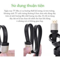 Cáp HDMI UGREEN HD122 -Dây dạng dây dẹt hỗ trợ 2K*4K hình ảnh 3D dài 1-5M