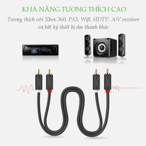 Cáp hoa sen UGREEN AV104 - 2 đầu hoa sen 2RCA đực sang 2RCA đực chuyển tín hiệu âm thanh từ Tivi DVD CD player... ra Loa Amplifier 11 Cáp hoa sen UGREEN AV104 - 2 đầu hoa sen 2RCA đực sang 2RCA đực chuyển tín hiệu âm thanh từ Tivi DVD CD player... ra Loa Amplifier