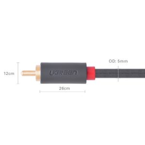 Cáp hoa sen UGREEN AV104 - 2 đầu hoa sen 2RCA đực sang 2RCA đực chuyển tín hiệu âm thanh từ Tivi DVD CD player... ra Loa Amplifier 12 Cáp hoa sen UGREEN AV104 - 2 đầu hoa sen 2RCA đực sang 2RCA đực chuyển tín hiệu âm thanh từ Tivi DVD CD player... ra Loa Amplifier