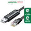 Cáp lập trình Console UGREEN CM204 Chuyển USB 2.0 sang RJ45 FTDI (chuẩn 8 pin) dài 1.5m