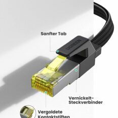 Dây mạng CAT7 dẹt UGREEN NW189 đúc sẵn dây bện