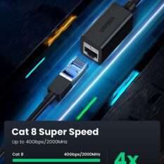 Cáp mạng Cat8 nối dài RJ45 UGREEN 40497 - Hỗ trợ băng thông 40Gbps