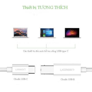 Cáp máy chuyển USB-C sang máy in Ugreen US241 11 Cáp máy chuyển USB-C sang máy in Ugreen US241