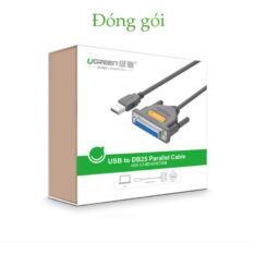 Cáp máy in UGREEN US167 Cổng USB 2.0 sang cổng BD25 Parallel (hỗ trợ đời máy in cũ) - Truyền tải dữ liệu nhanh và ổn định