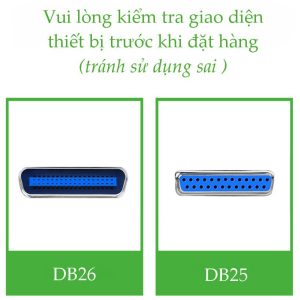 Cáp máy in UGREEN US167 Cổng USB 2.0 sang cổng BD25 Parallel (hỗ trợ đời máy in cũ) - Truyền tải dữ liệu nhanh và ổn định 14 Cáp máy in UGREEN US167 Cổng USB 2.0 sang cổng BD25 Parallel (hỗ trợ đời máy in cũ) - Truyền tải dữ liệu nhanh và ổn định