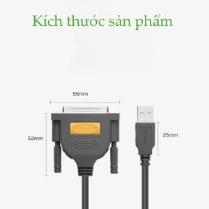 Cáp máy in UGREEN US167 Cổng USB 2.0 sang cổng BD25 Parallel (hỗ trợ đời máy in cũ) - Truyền tải dữ liệu nhanh và ổn định 15 Cáp máy in UGREEN US167 Cổng USB 2.0 sang cổng BD25 Parallel (hỗ trợ đời máy in cũ) - Truyền tải dữ liệu nhanh và ổn định