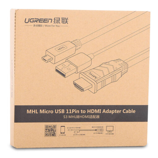 Cáp MHL Micro USB (11pin) sang HDMI dài 2M UGREEN MH102 - 20139 (màu đen).