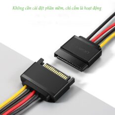 Cáp nối nguồn SATA 15Pin kết nối nguồn điện máy tính với ổ cứng Serial ATA SSD ổ đĩa quang thẻ PCI dài 20cm UGREEN US283