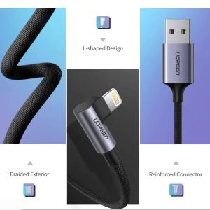 Cáp sạc nhanh iPhone/ iPad UGREEN US299 - Đầu bẻ vuông góc